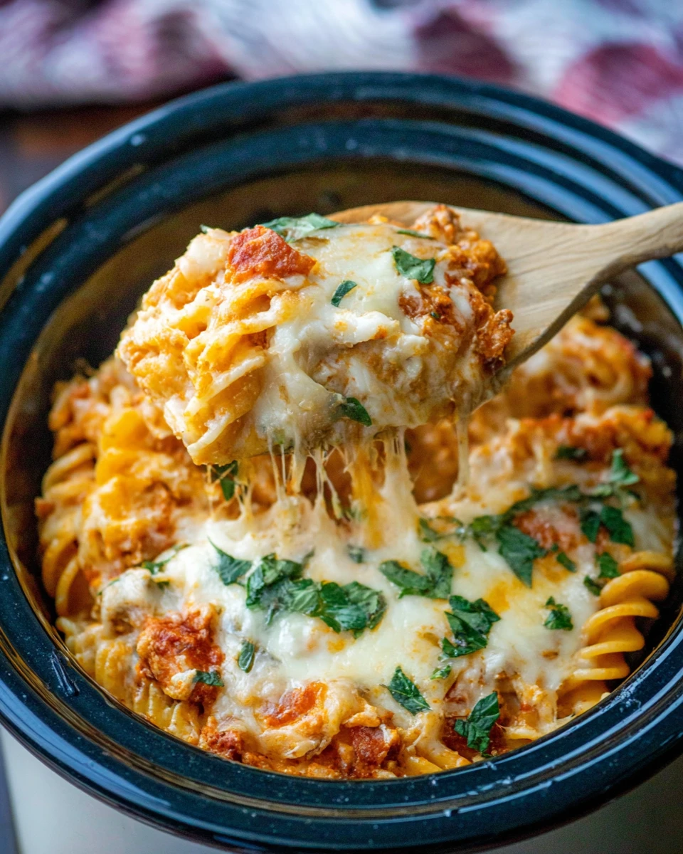Crock Pot Pizza Casserole