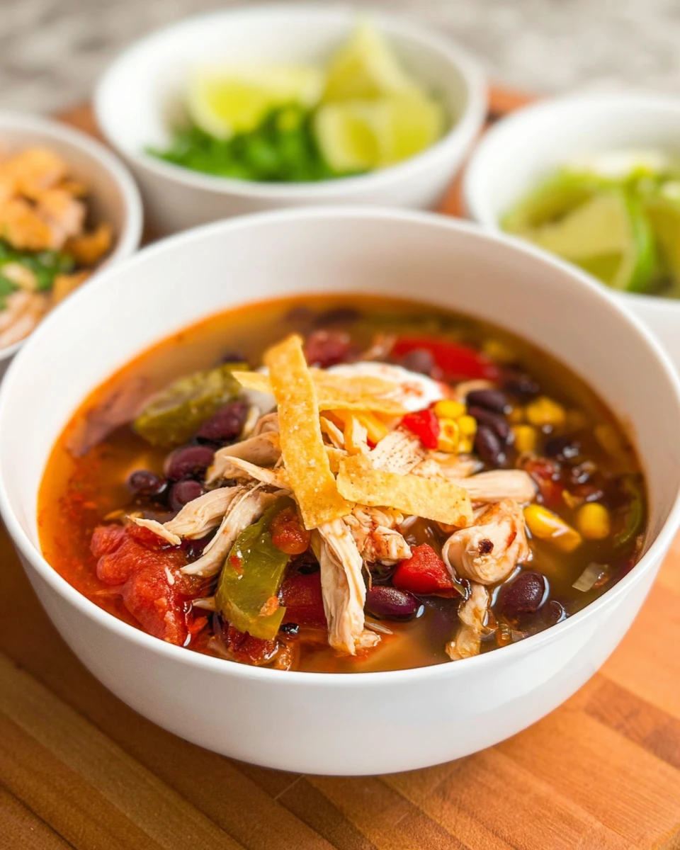 Crockpot Chicken Tortilla Soup