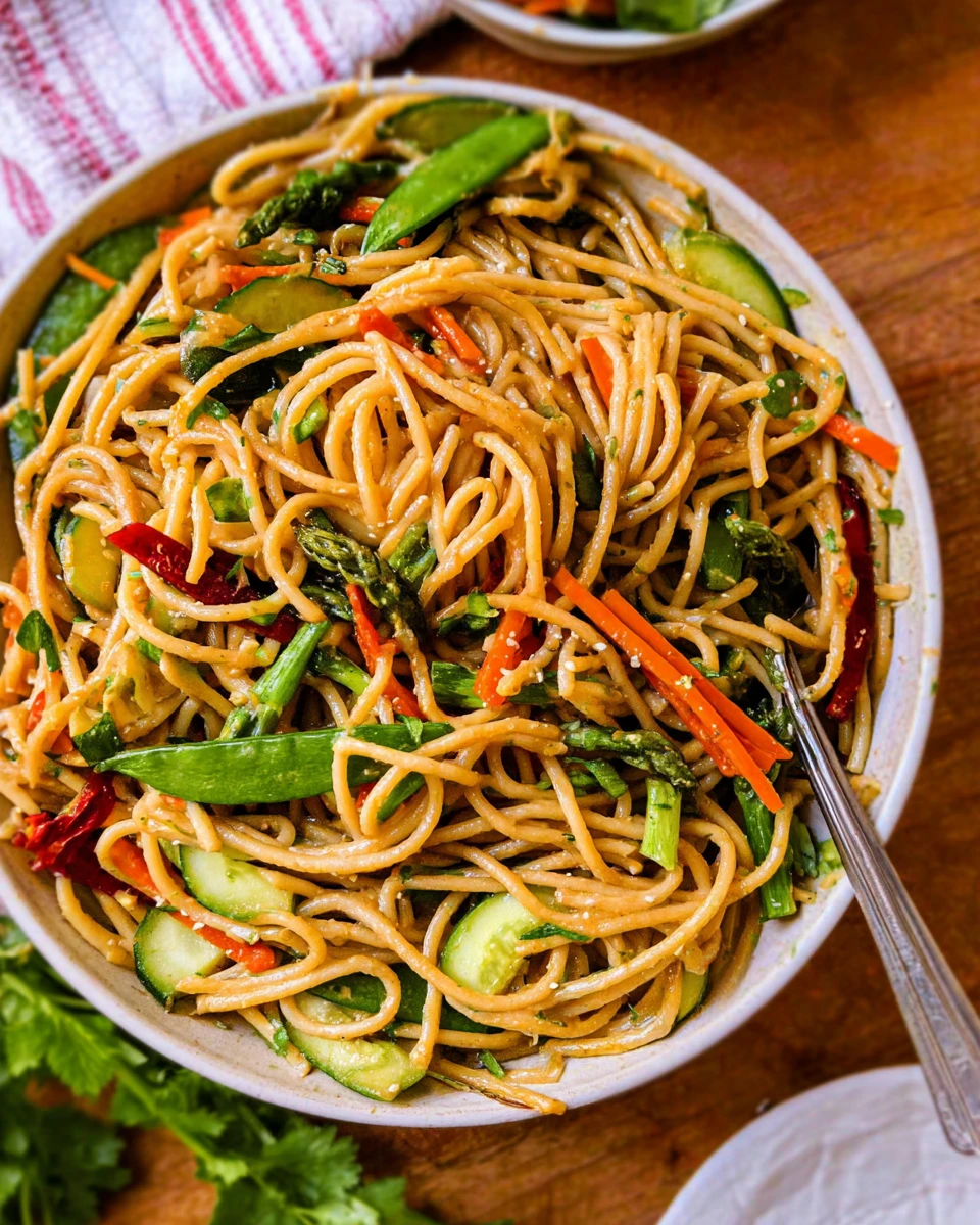 Easy Sesame Noodles With Spring Veggies