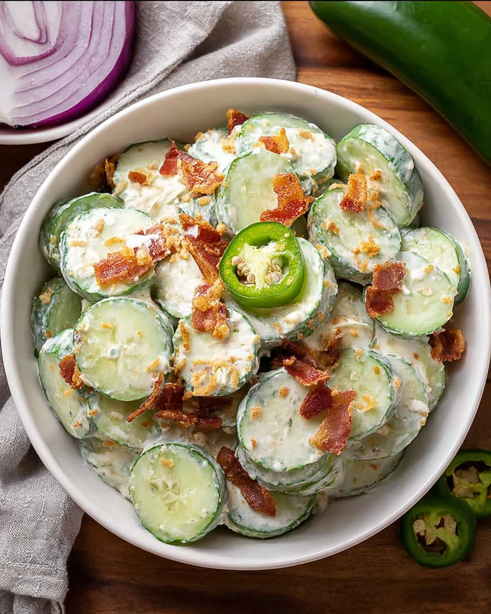 Jalapeno Popper Cucumber Salad