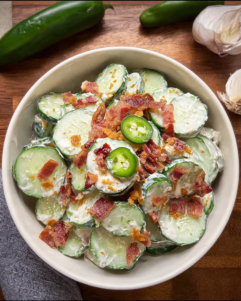 Jalapeno Popper Cucumber Salad