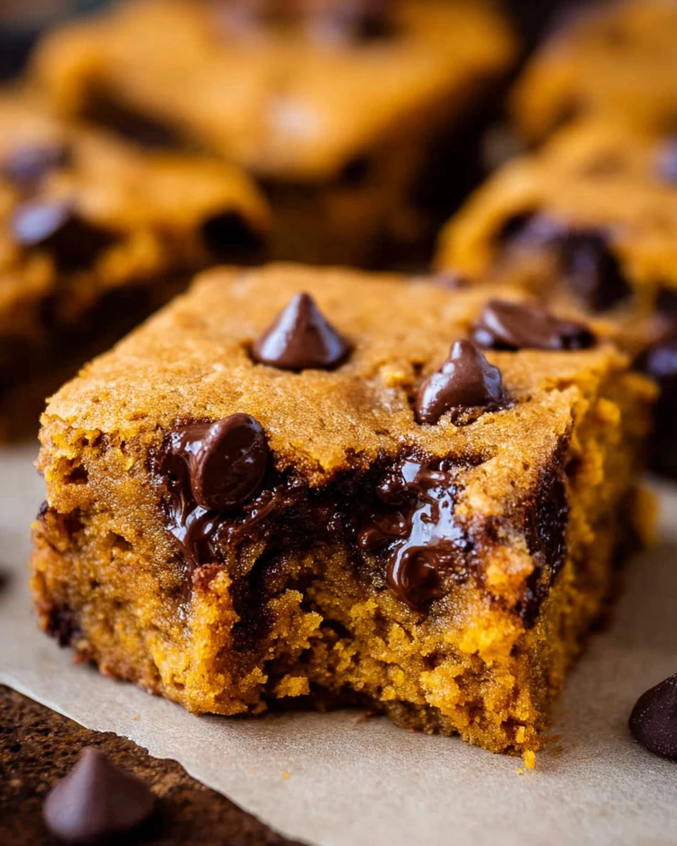 Pumpkin Bars With Chocolate Chips