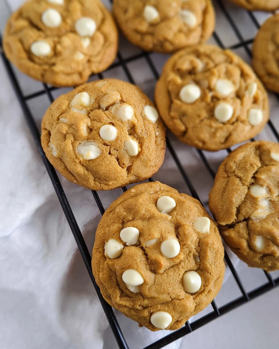 Pumpkin Cookies With White Chocolate Chips