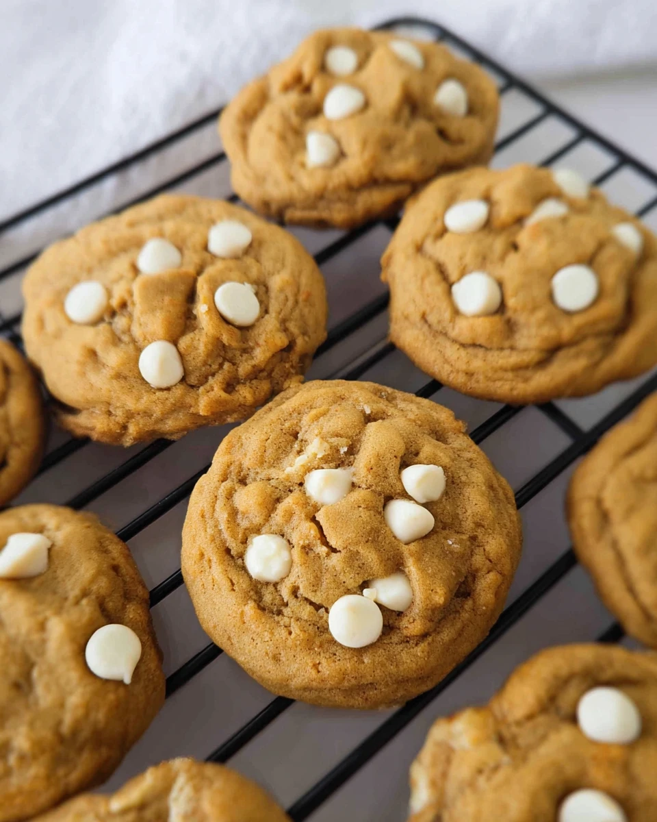 Pumpkin Cookies With White Chocolate Chips