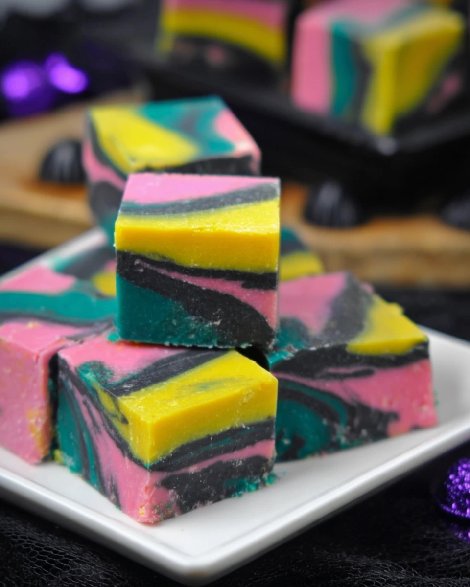 Colorful Halloween Fudge