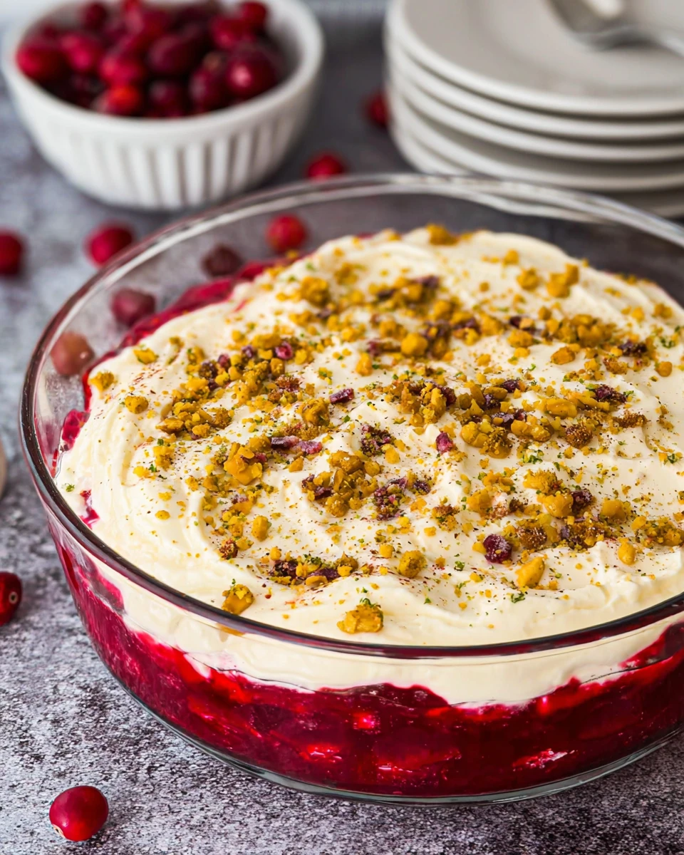 Cranberry Jello Salad With Cream Cheese Topping
