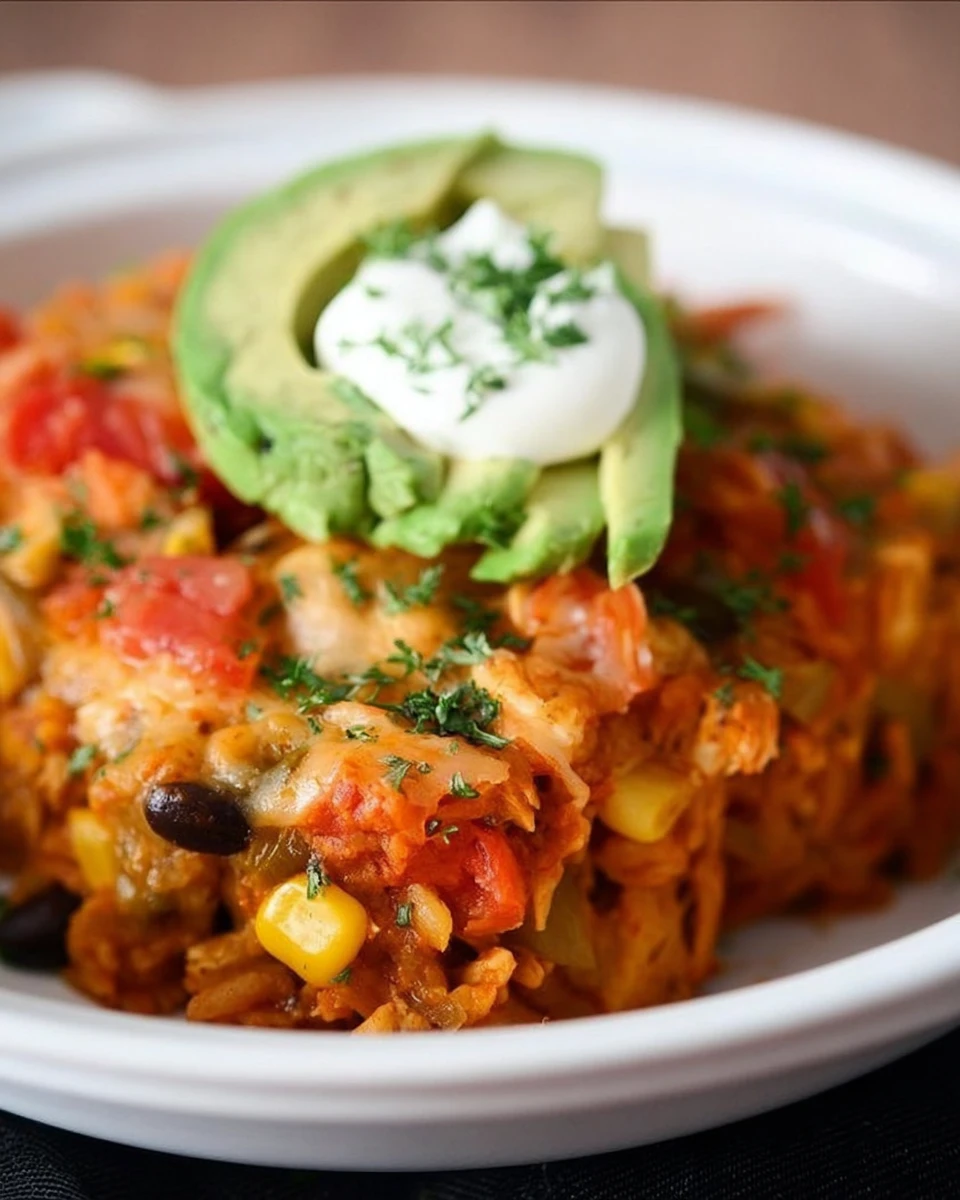 Crockpot Chicken Enchilada Casserole