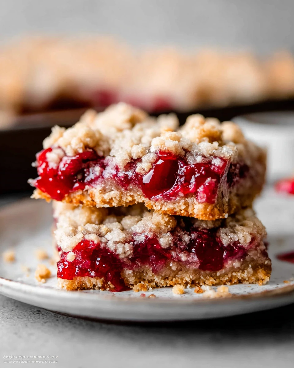 Crumb-Topped Cherry Pie Bars