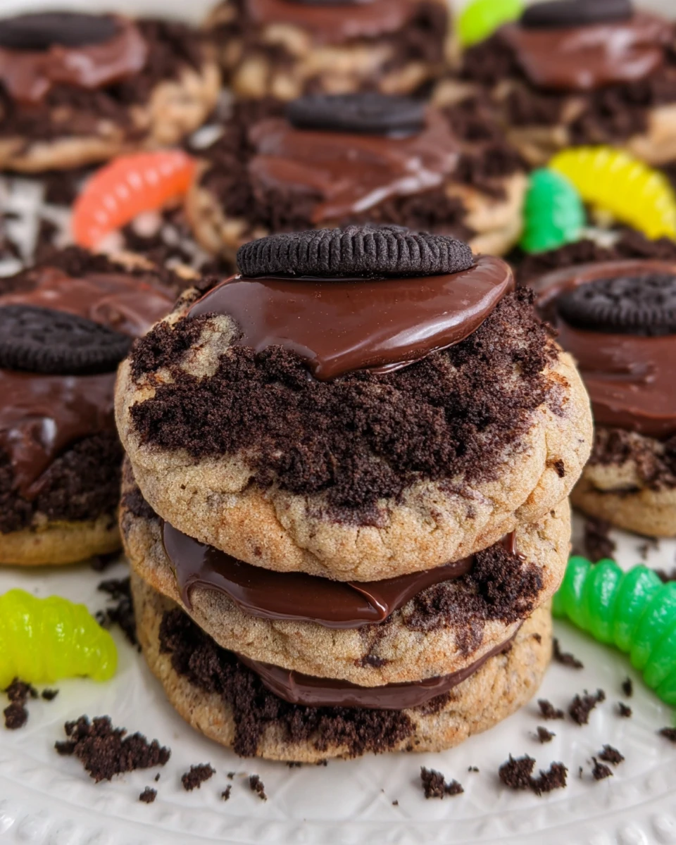 Dirt And Worm Cake Mix Cookies