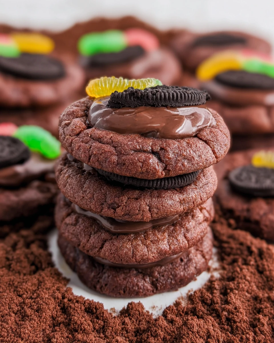 Dirt And Worm Cake Mix Cookies
