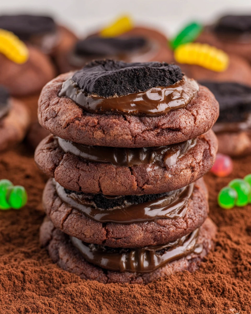 Dirt And Worm Cake Mix Cookies
