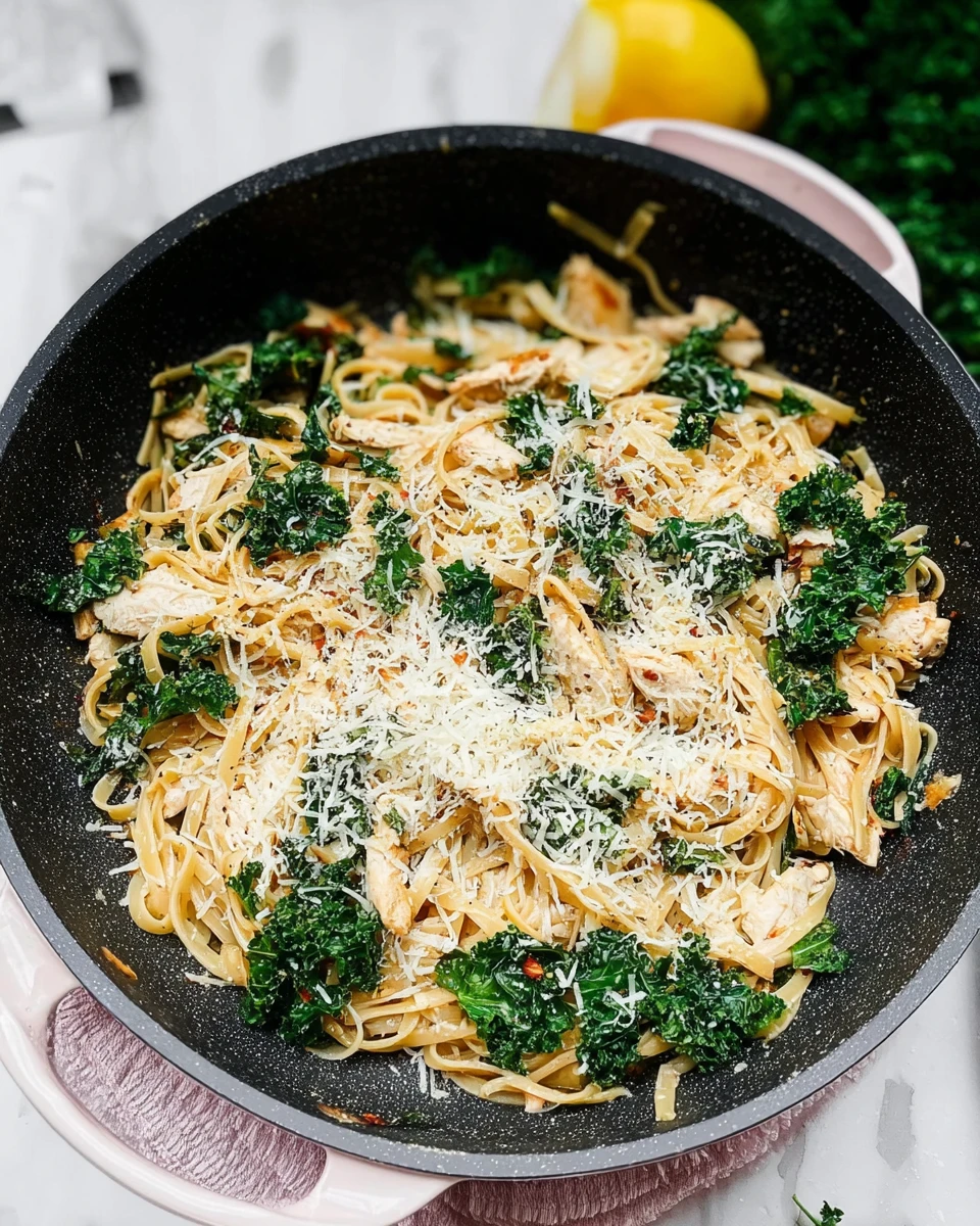 Garlic Chicken &Amp; Kale Spaghetti