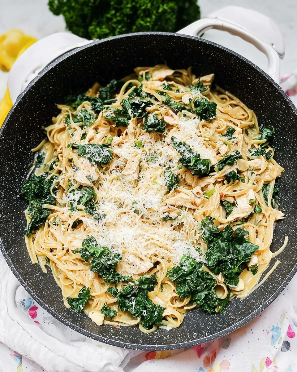 Garlic Chicken &Amp; Kale Spaghetti