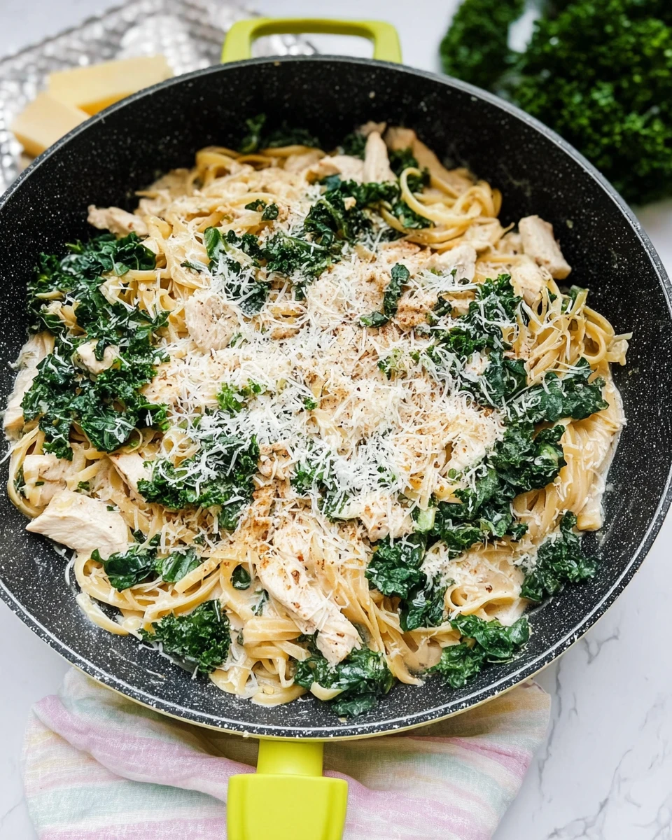 Garlic Chicken &Amp; Kale Spaghetti