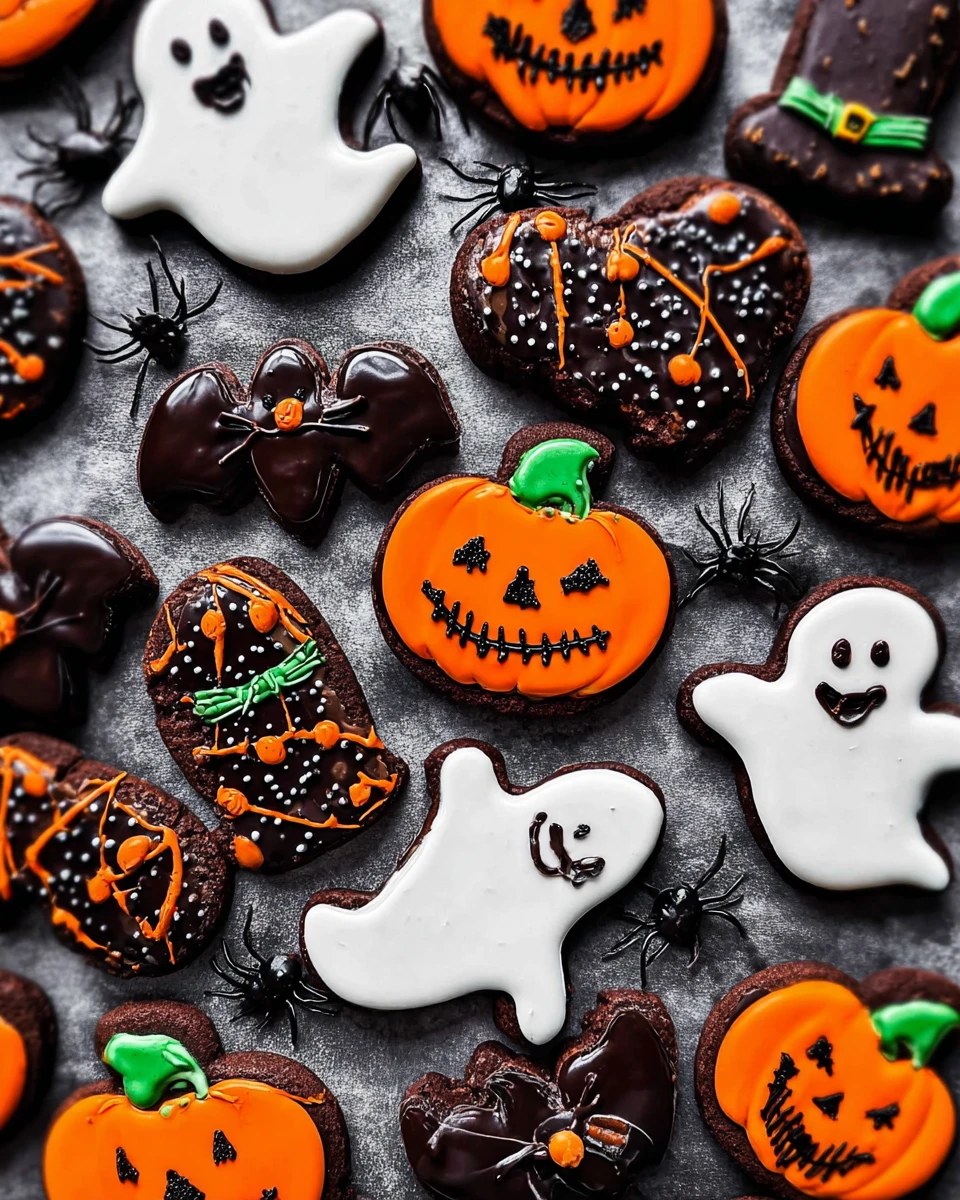 Halloween Chocolate Cookies 6 Halloween Chocolate Cookies