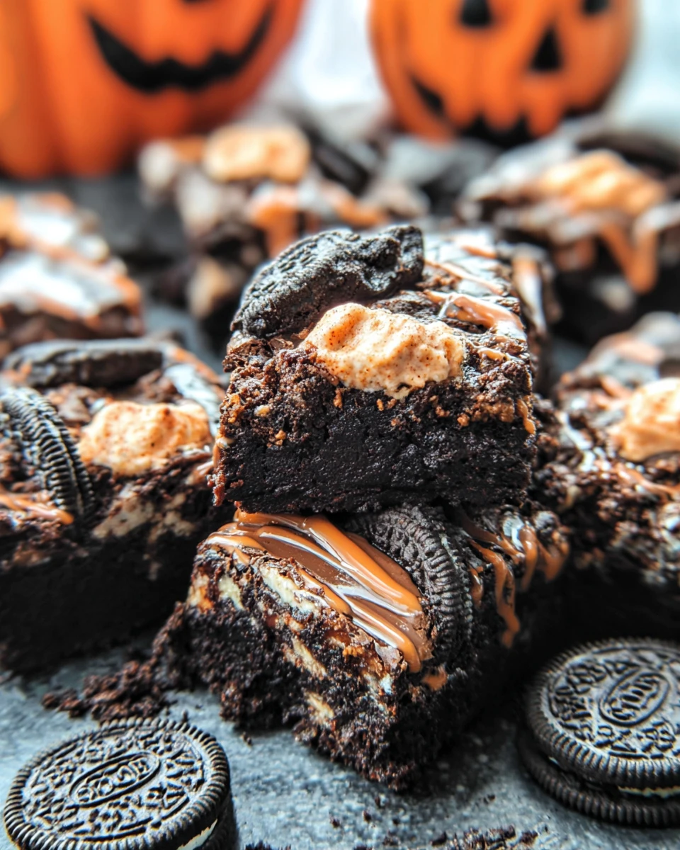 Halloween Oreo Brownies 5 Halloween Oreo Brownies
