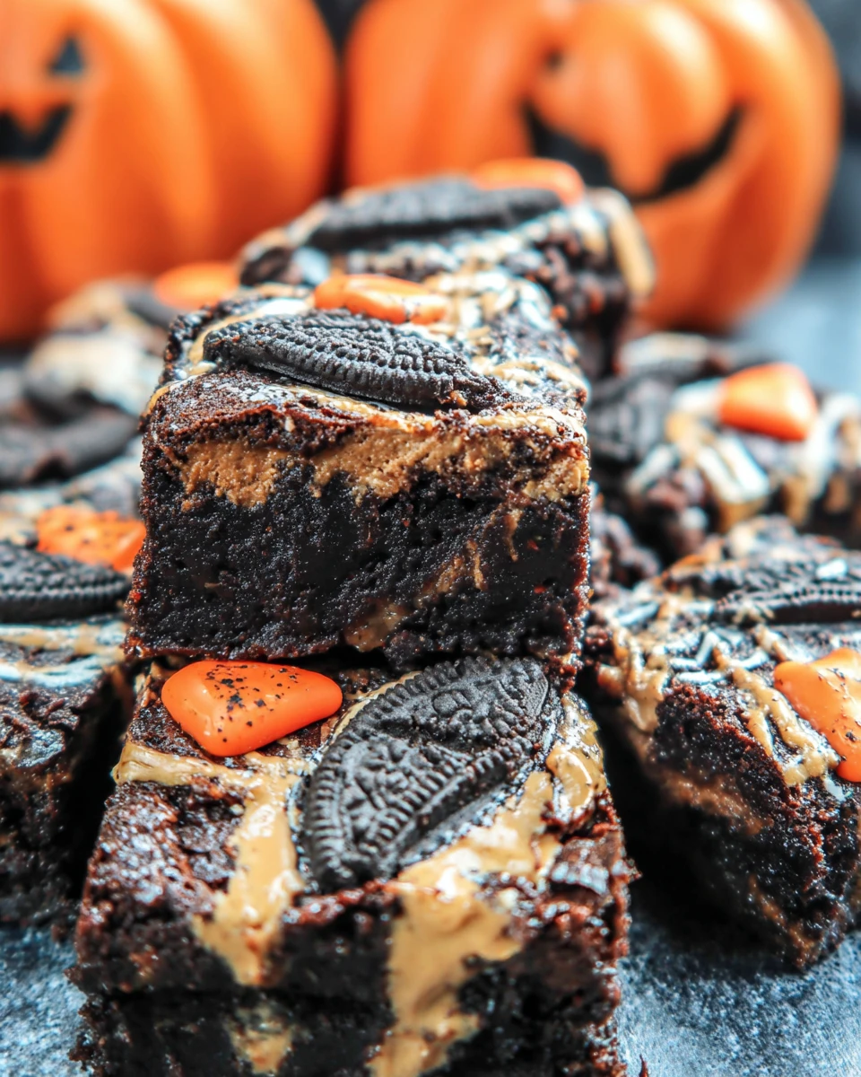 Halloween Oreo Brownies 7 Halloween Oreo Brownies