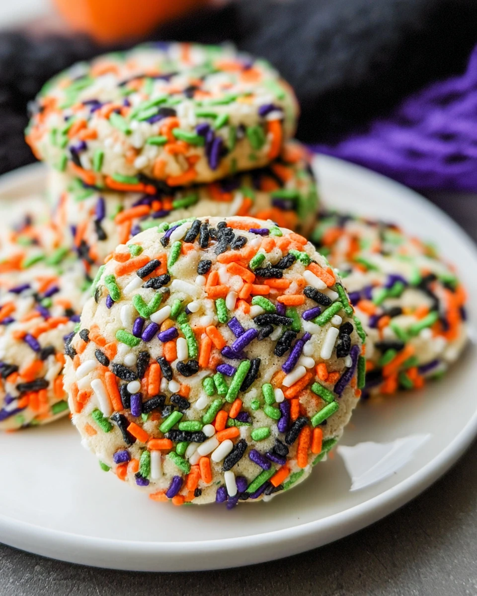 Halloween Sprinkle Cake Mix Cookies