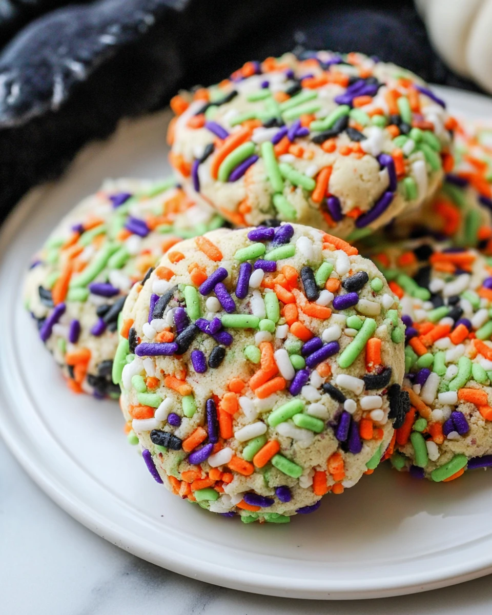 Halloween Sprinkle Cake Mix Cookies