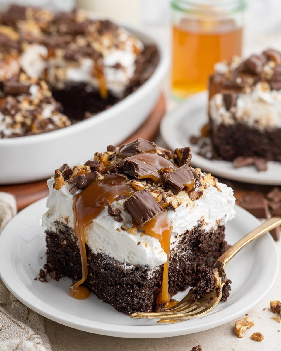 Heath Bar Poke Cake