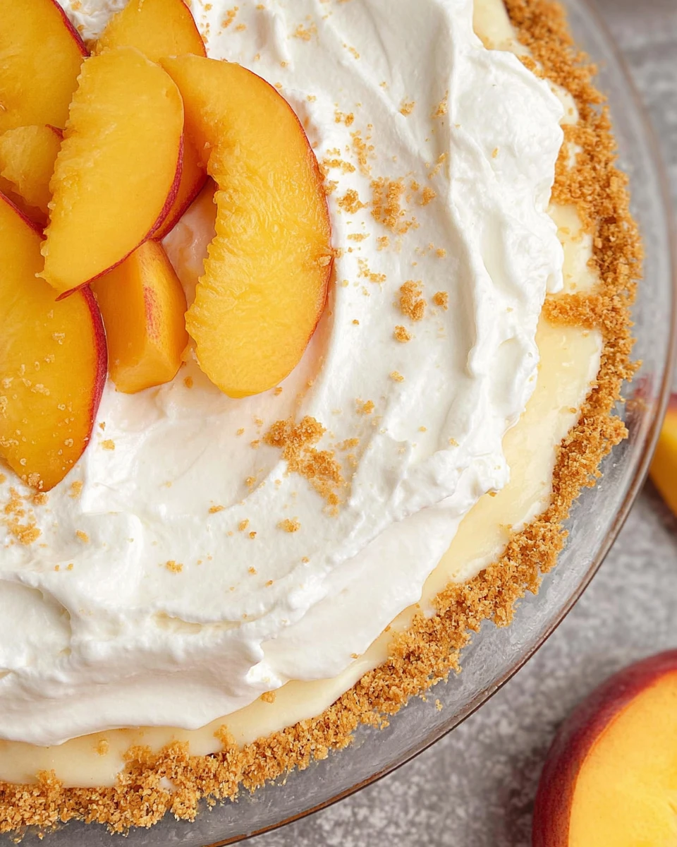 Layered No-Bake Peaches And Cream Pie