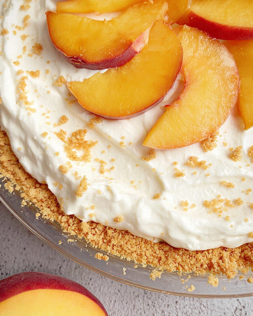 Layered No-Bake Peaches And Cream Pie