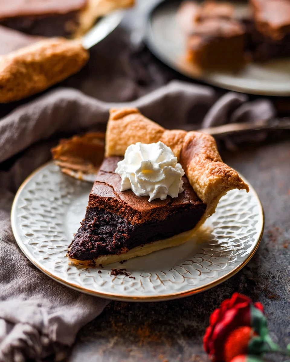 Magical Chocolate Chess Pie