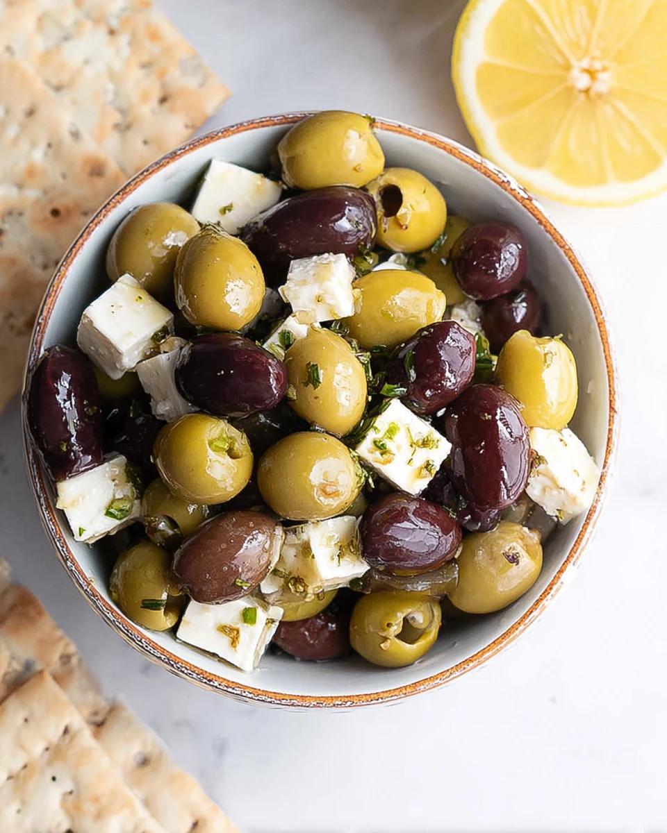 Marinated Olives And Feta 5 Marinated Olives And Feta