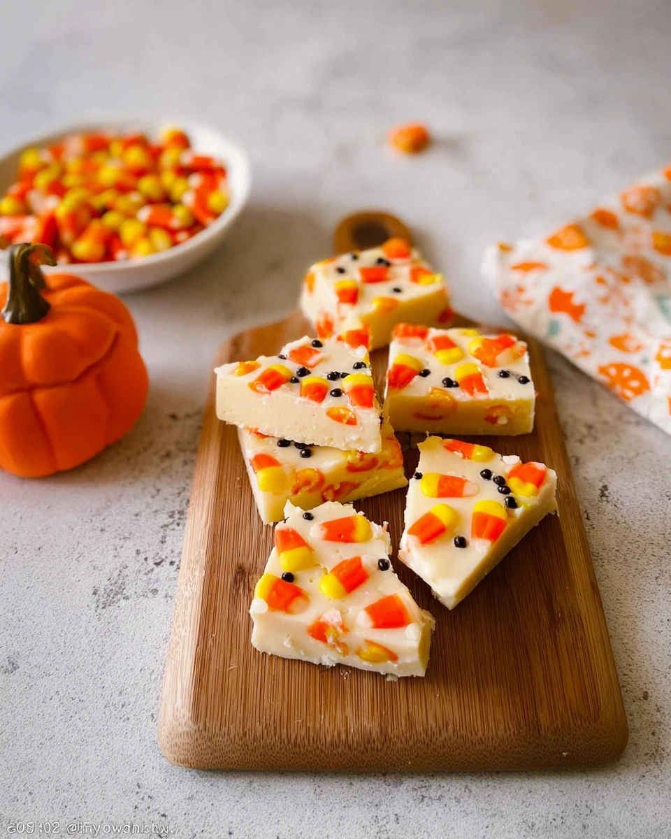 Microwave Fudge With Candy Corn