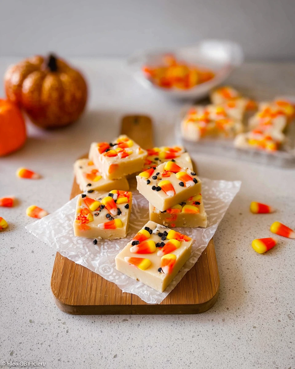 Microwave Fudge With Candy Corn