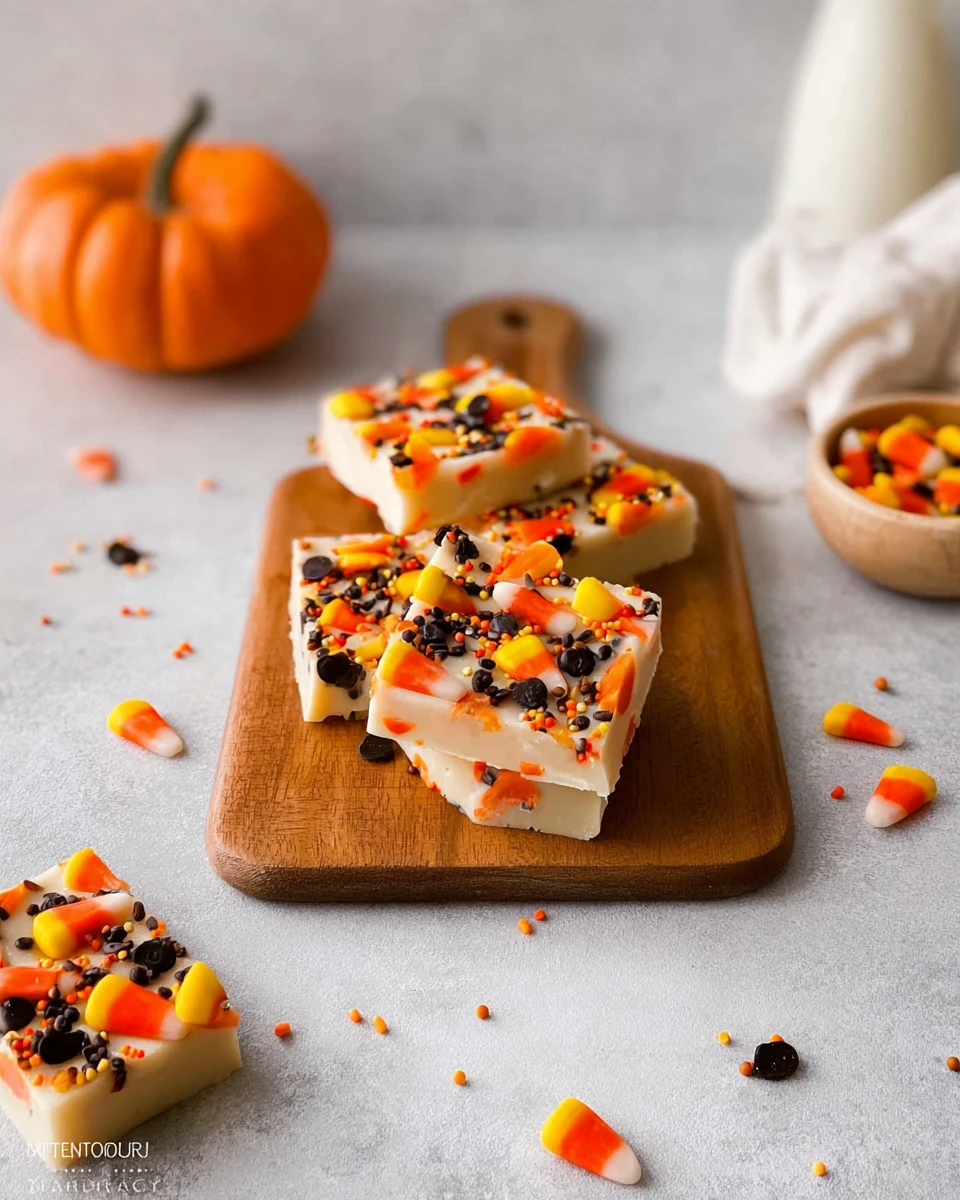 Microwave Fudge With Candy Corn