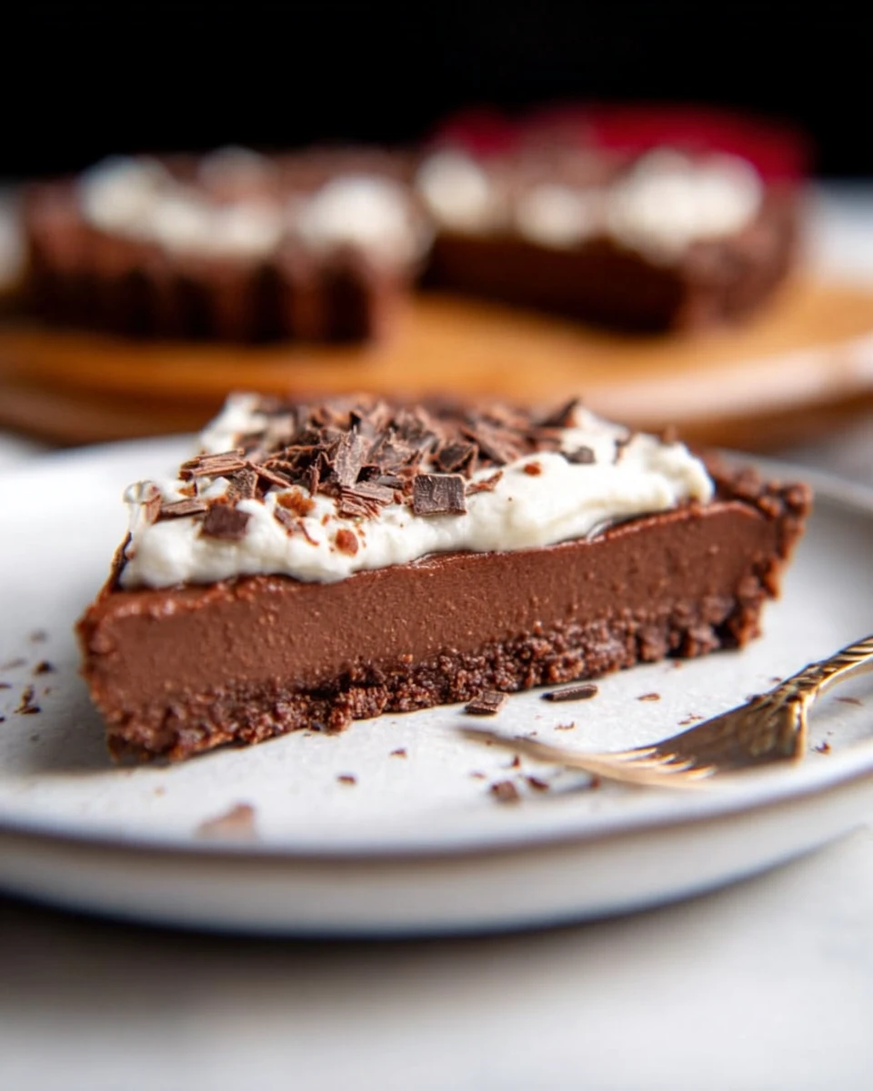 No Bake Vegan Chocolate Pudding Tart