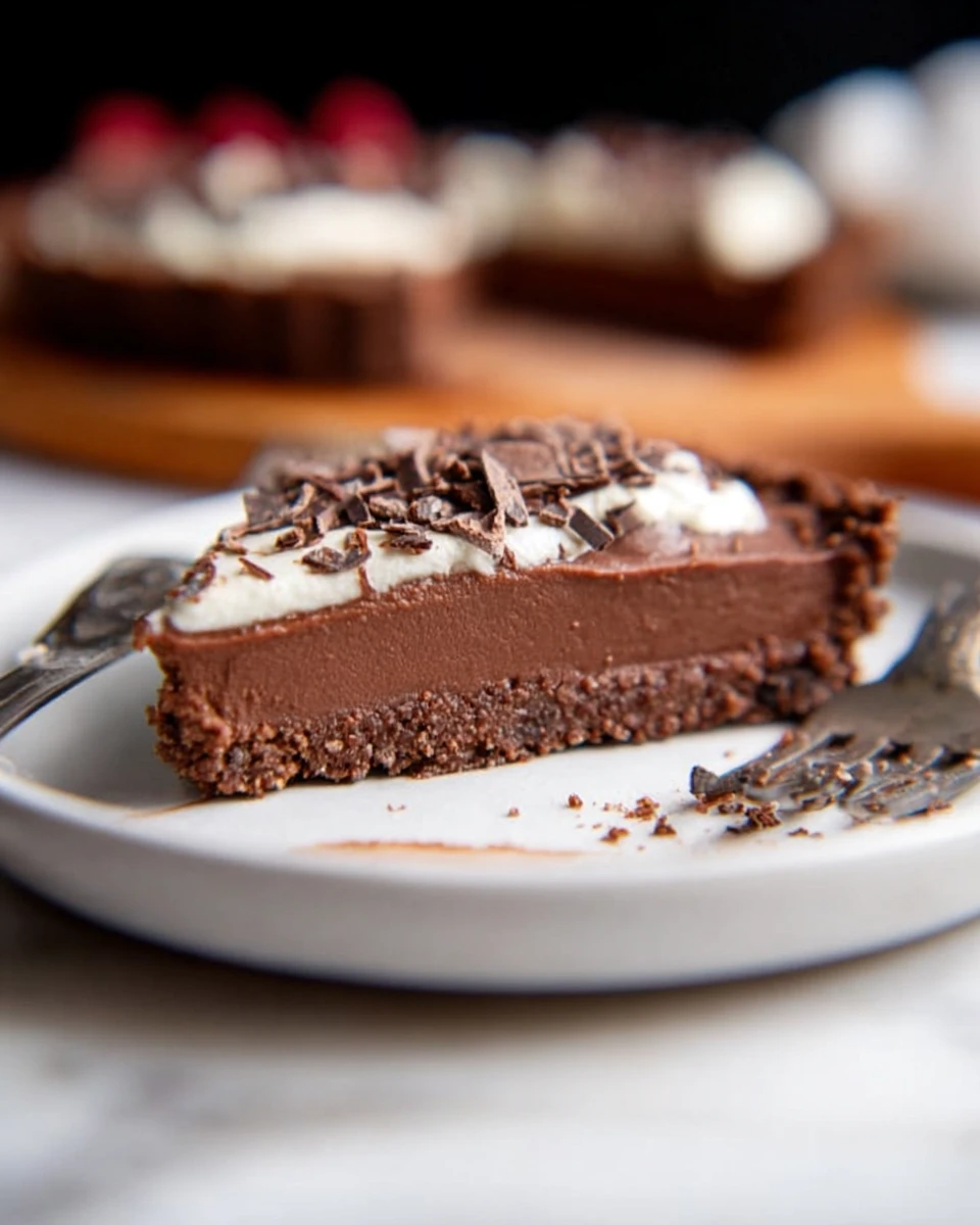 No Bake Vegan Chocolate Pudding Tart