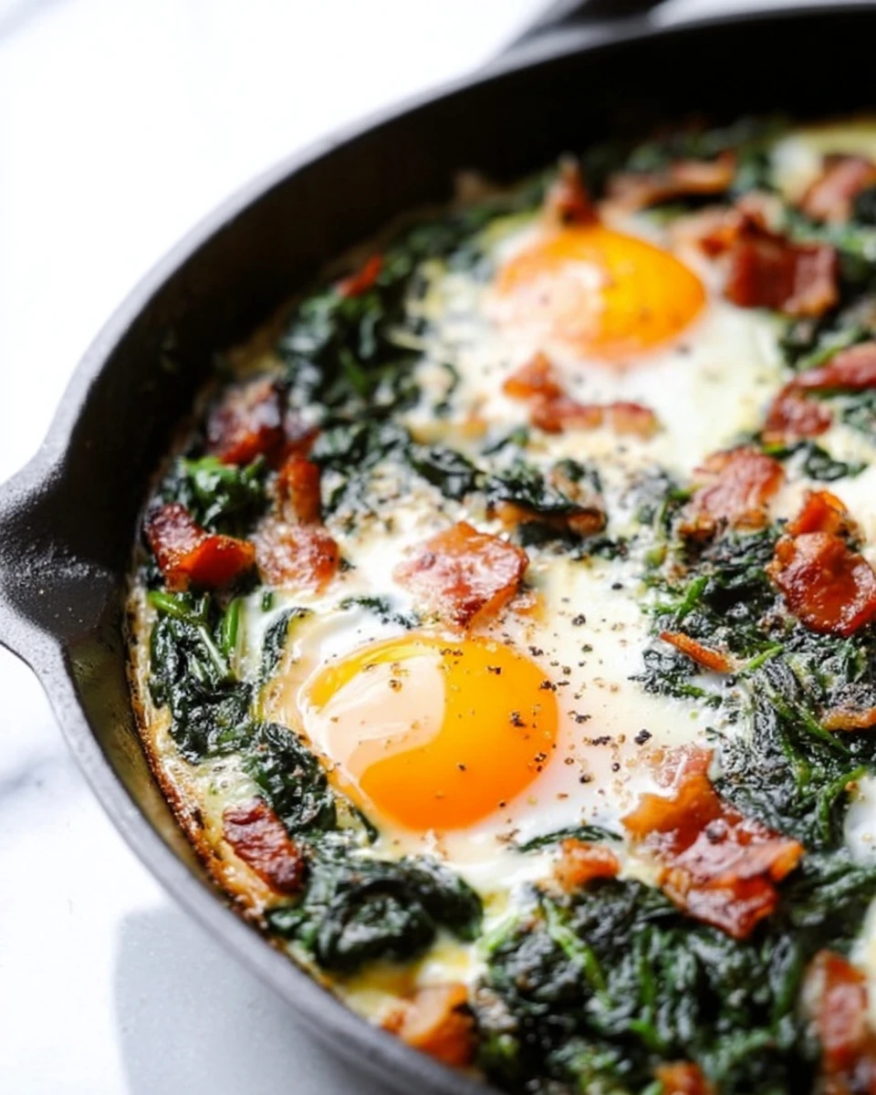 Spinach Baked Eggs 6 Spinach Baked Eggs