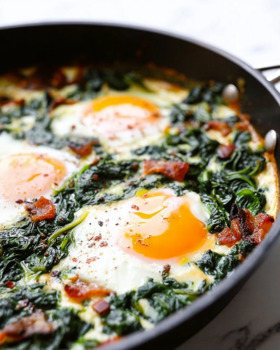 Spinach Baked Eggs 7 Spinach Baked Eggs
