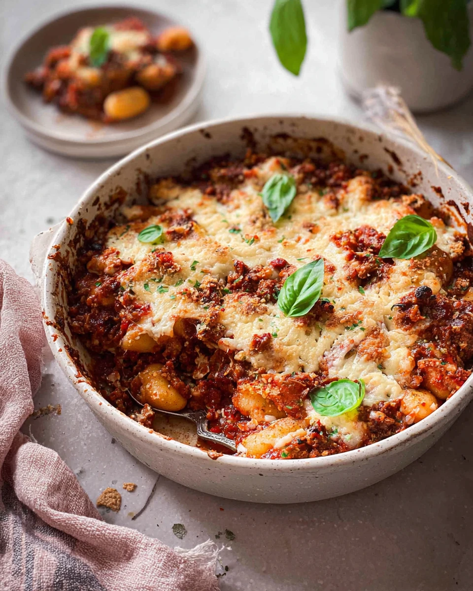 Vegan Gnocchi Bake With Bolognese Sauce