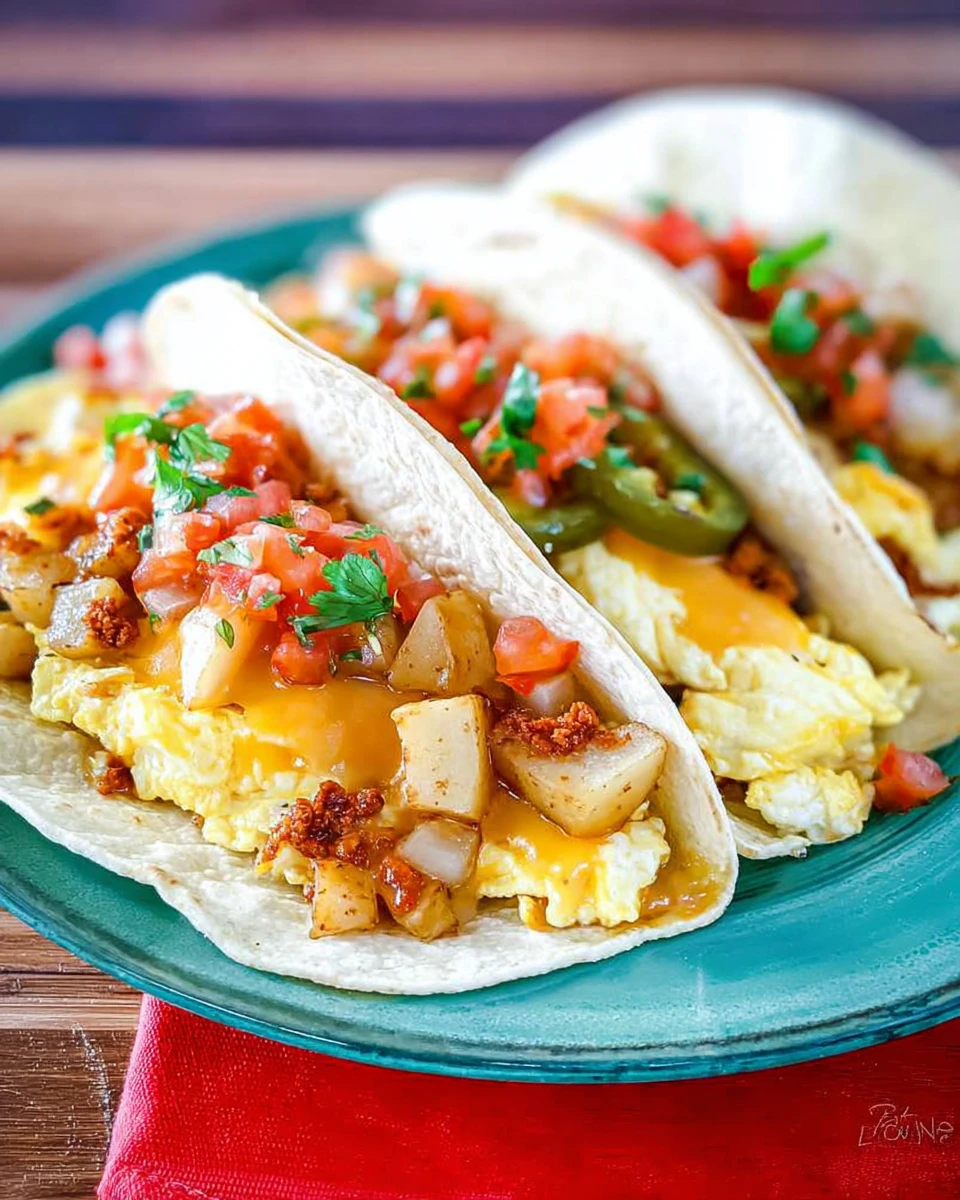 Authentic Texas Breakfast Tacos (Potato, Bacon, Chorizo) 6 Authentic Texas Breakfast Tacos (Potato, Bacon, Chorizo)