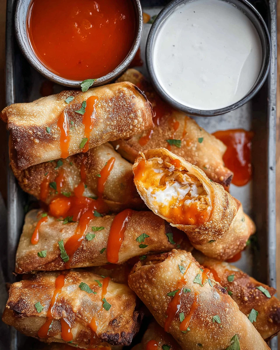 Buffalo Chicken Egg Rolls