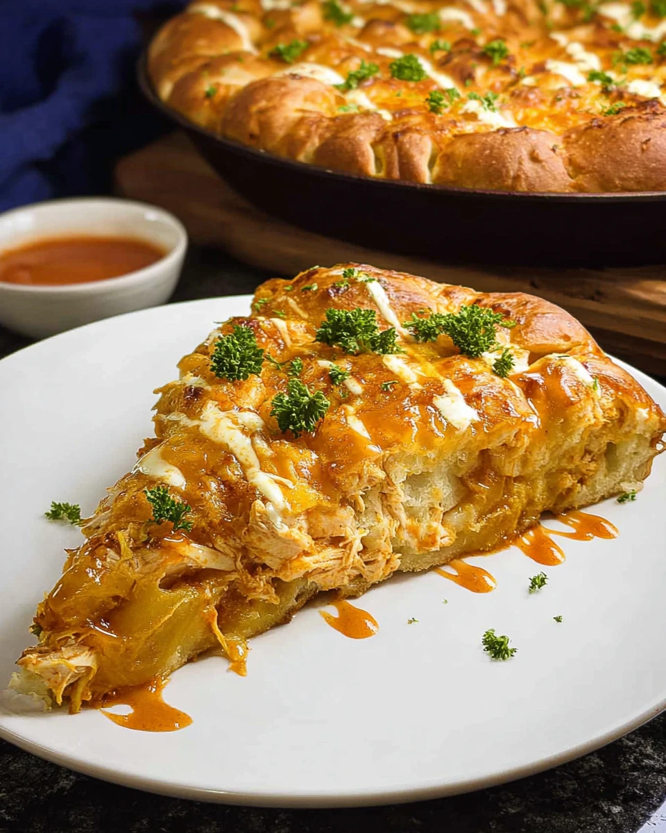Buffalo Chicken Focaccia Bread