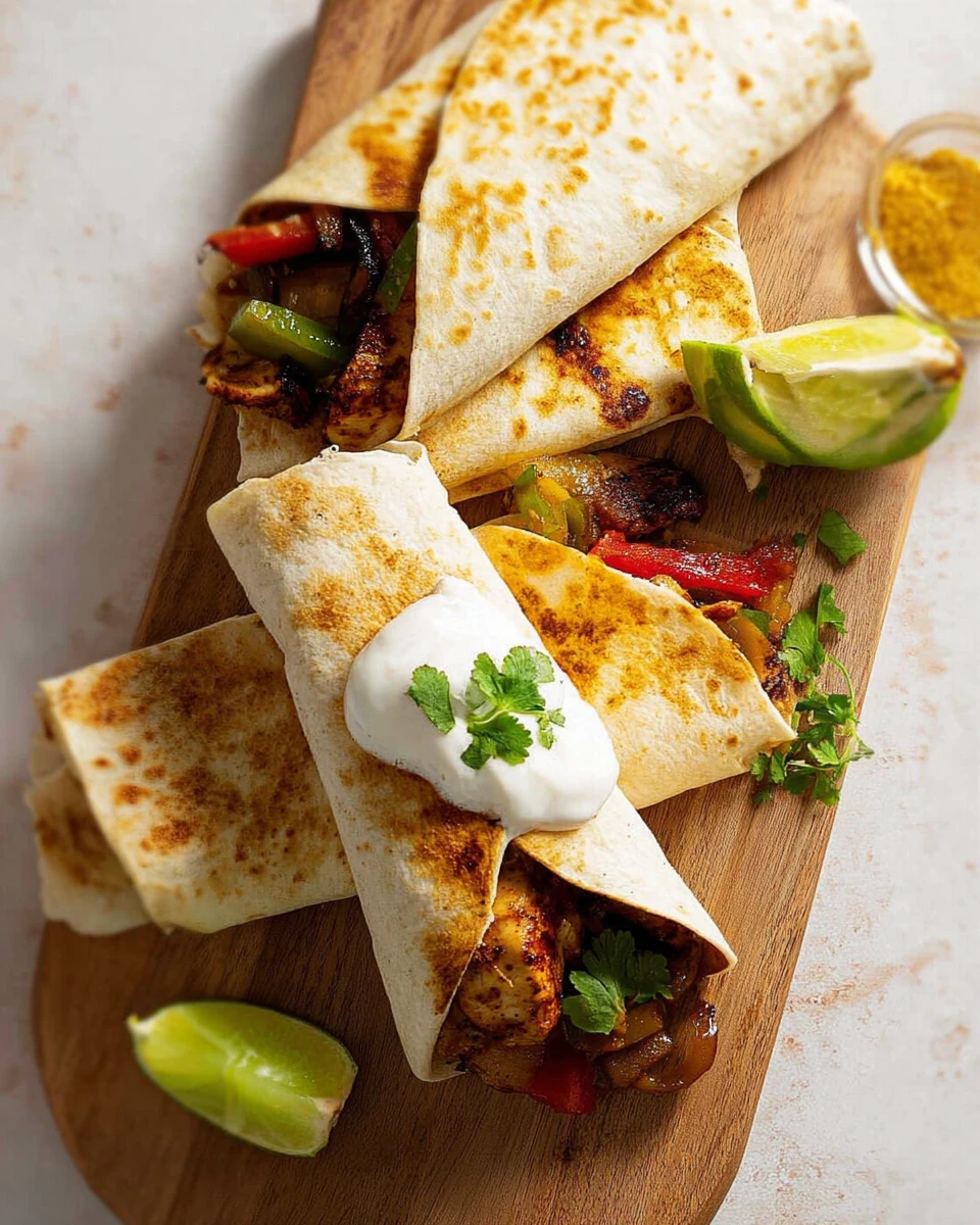 Chicken Fajitas Wraps 7 Chicken Fajitas Wraps