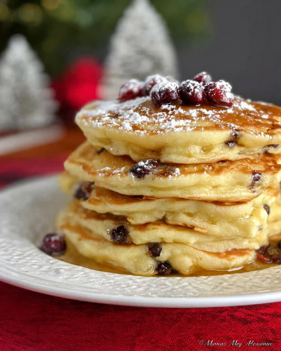 Cranberry White Chocolate Chip Pancakes