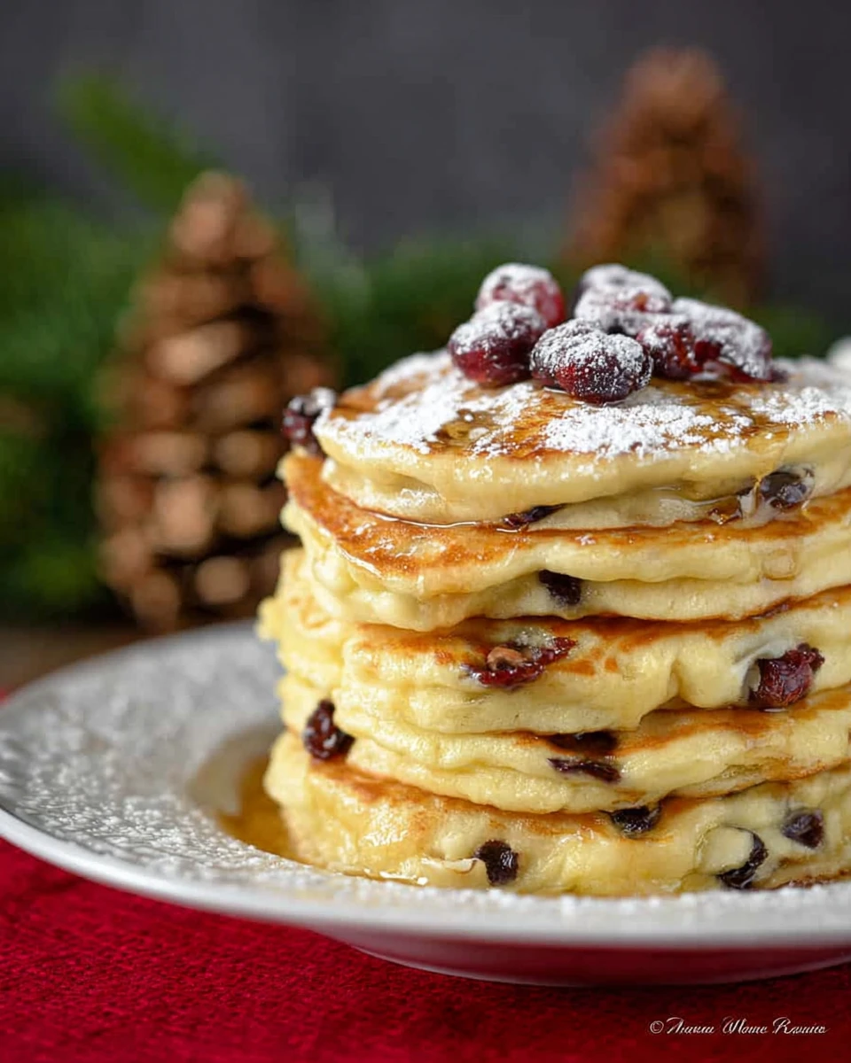 Cranberry White Chocolate Chip Pancakes