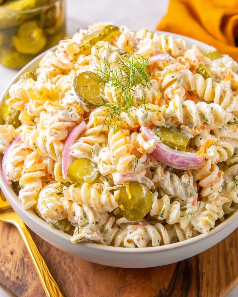 Dill Pickle Pasta Salad