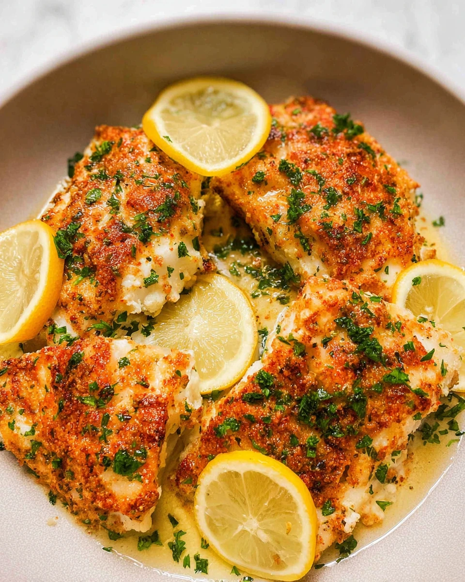 Lemon Garlic Butter Baked Cod