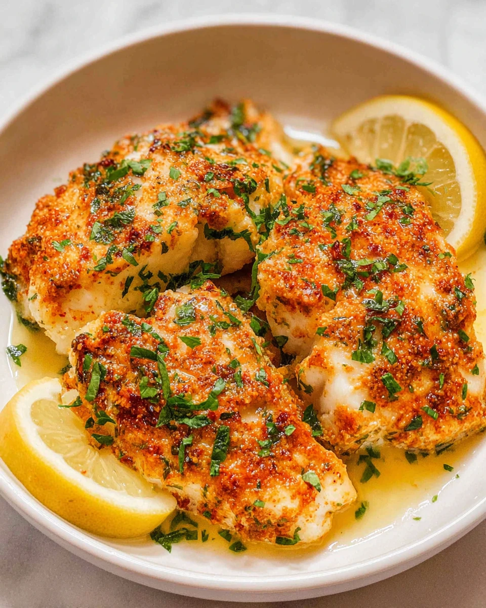 Lemon Garlic Butter Baked Cod
