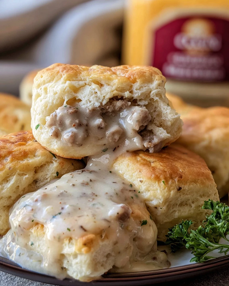Seasoned Biscuits And Gravy Bombs