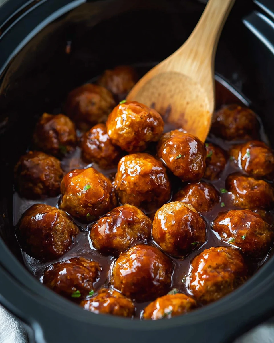 Slow Cooker Honey Buffalo Meatballs