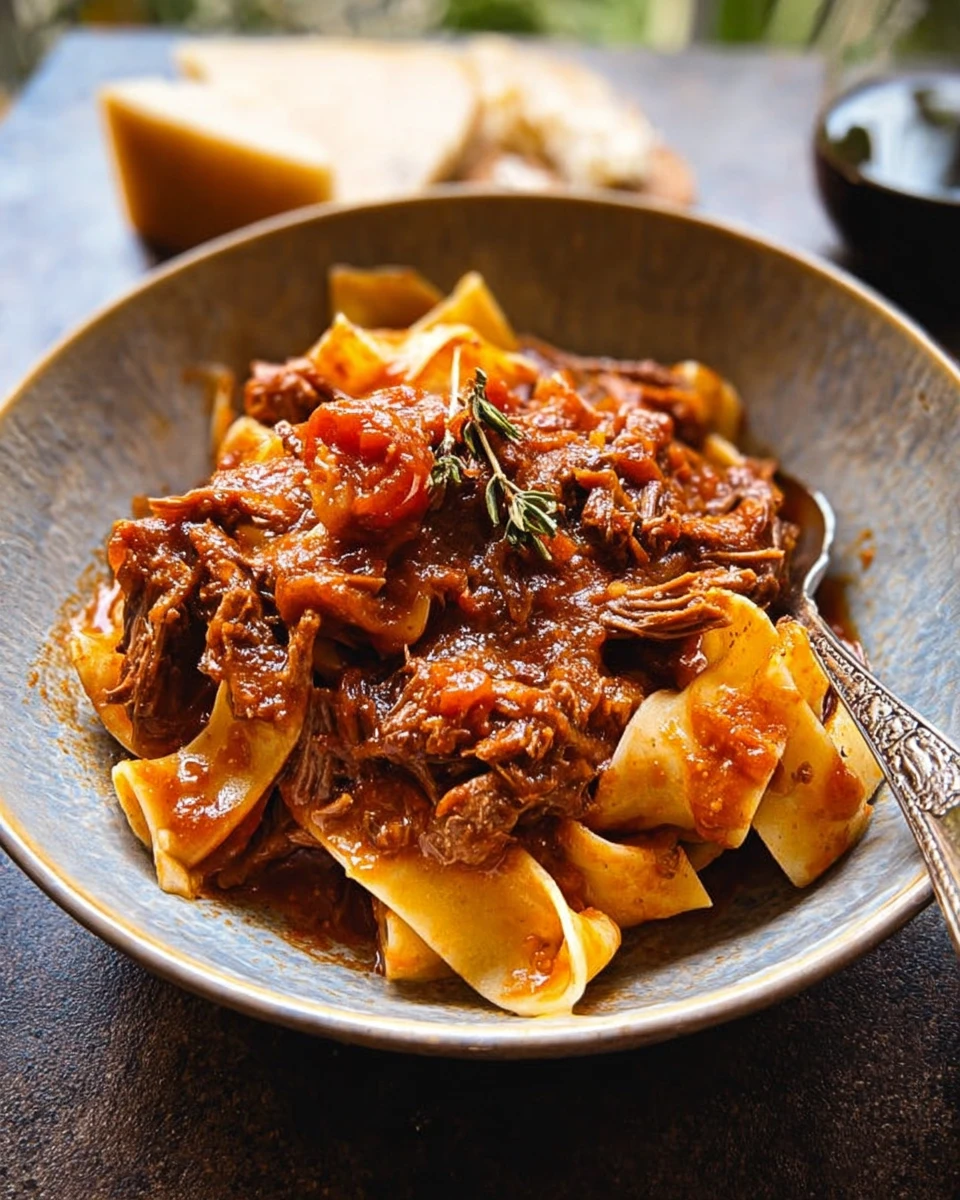 Slow Cooker Italian Beef Ragu