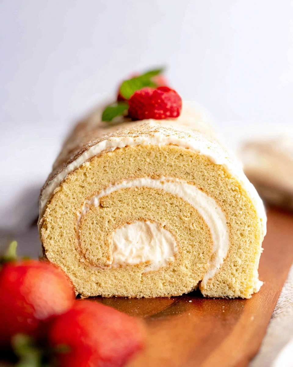 Vanilla Swiss Roll Cake 5 Vanilla Swiss Roll Cake
