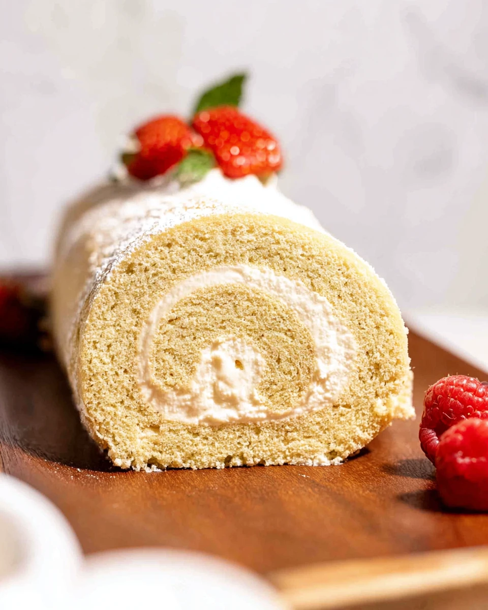 Vanilla Swiss Roll Cake 7 Vanilla Swiss Roll Cake